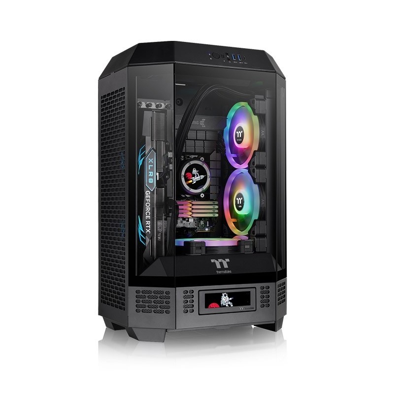 THERMALTAKE The Tower 300 Micro-Tower Micro-ATX Gehäuse mit Sichtfenster schwarz